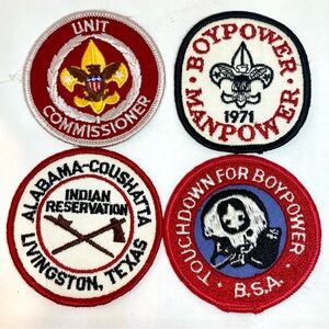 4 Vintage 70s-80s Boy Scouts Patches Texas
